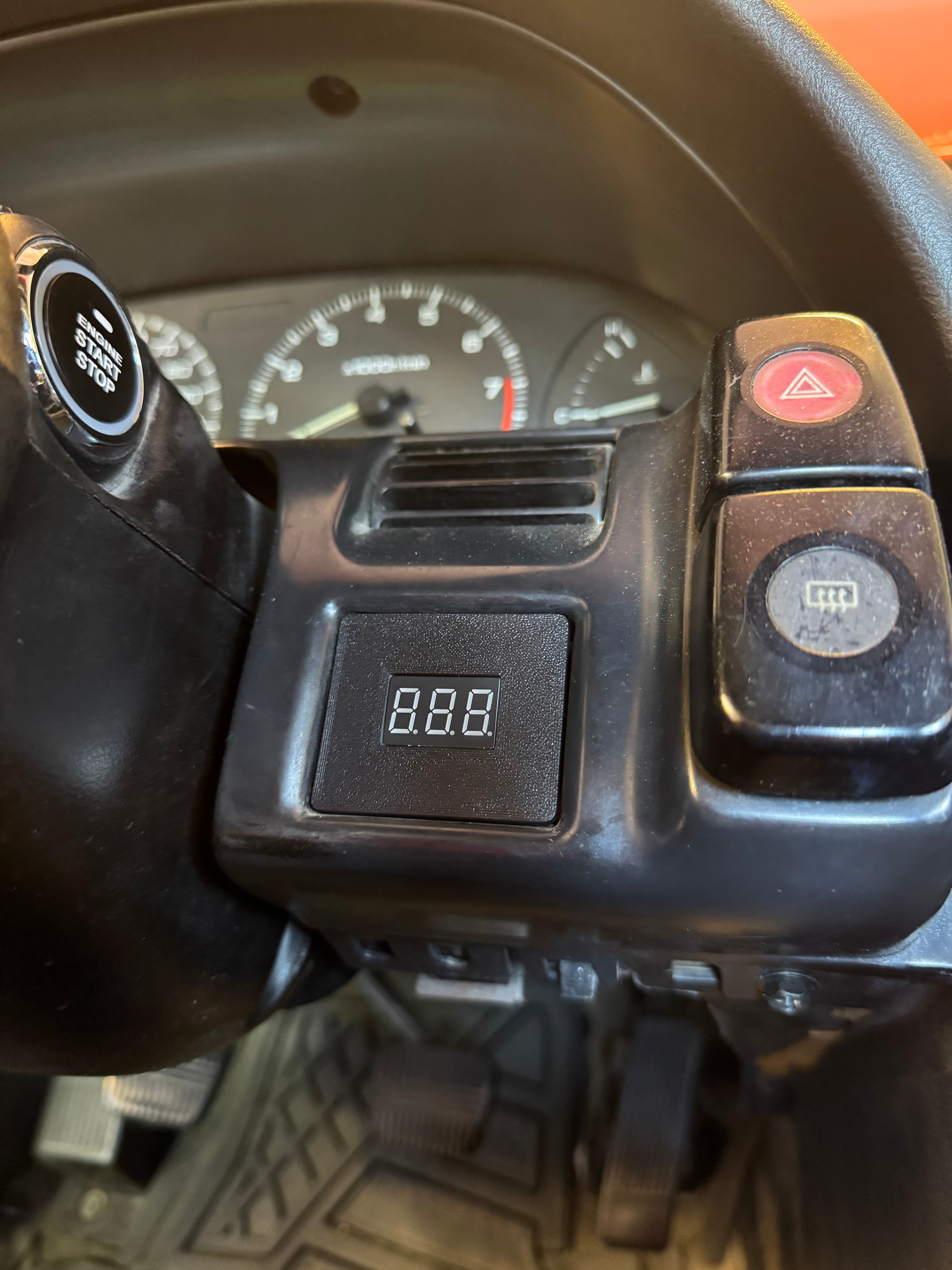 240SX S13 Coin Tray Voltage Display