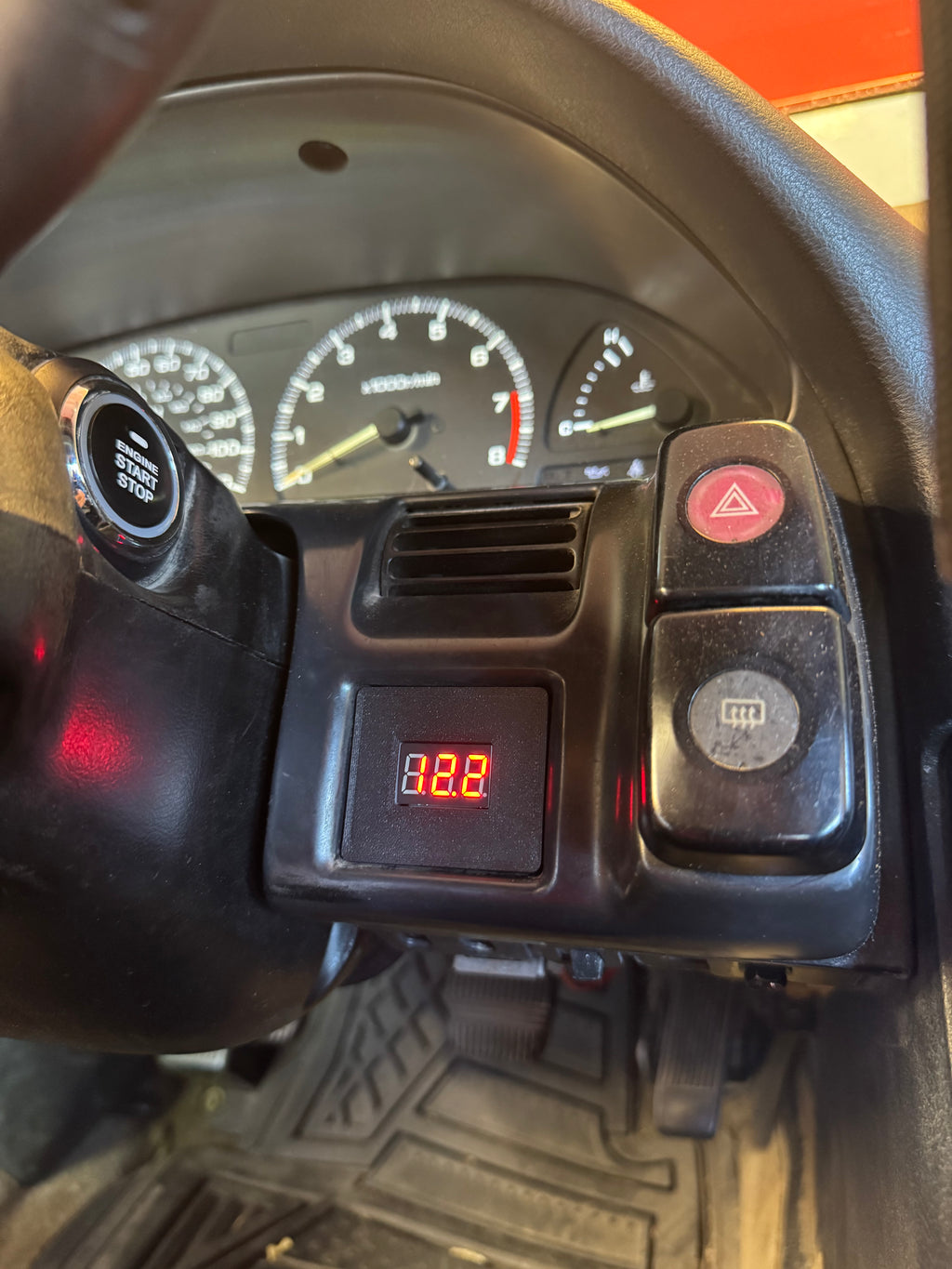 240SX S13 Coin Tray Voltage Display