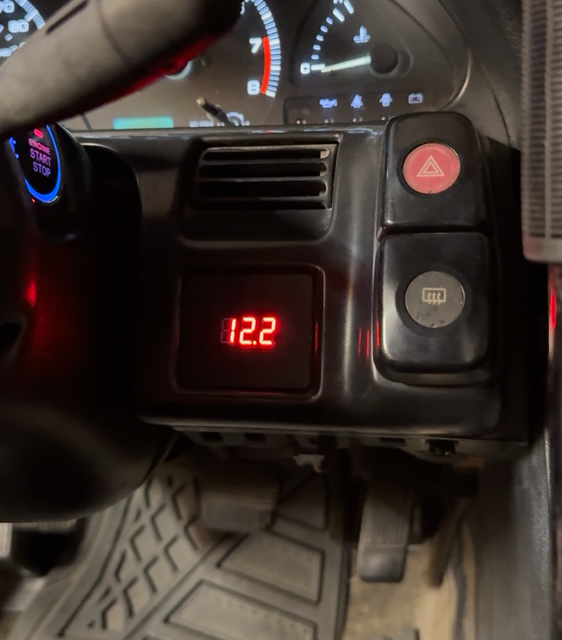240SX S13 Coin Tray Voltage Display